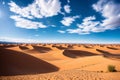 Desert landscape in Gobi, Qinghai, China made with Generative AI