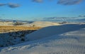 Desert landscape of gypsum dunes in White Sands National Monument in New Mexico, USA Royalty Free Stock Photo