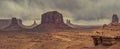 Desert landscape with horse in Monument Valley, USA Royalty Free Stock Photo