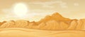 Desert landscape illustration Royalty Free Stock Photo