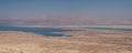 Desert landscape of Israel, Dead Sea, Jordan. Panorama Royalty Free Stock Photo