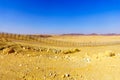 Desert landscape and the Israel - Egypt border