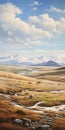 Desert Landscape With Mountain Peaks - Commissioned Painting