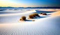 the desert landscape with the mountains in the background