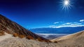 Panoramic View of Death Valley Sand Dunes and Mountains Royalty Free Stock Photo