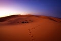 Desert landscape near Merzouga, small village in Morocco, known for its proximity to Erg Chebbi, tourists visiting Morocco, Royalty Free Stock Photo