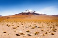 Desert landscape on plateau Altiplano, Bolivia Royalty Free Stock Photo