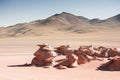 Desert landscape on plateau Altiplano, Bolivia Royalty Free Stock Photo