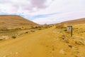 Desert landscape in the Uvda valley Royalty Free Stock Photo