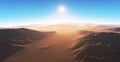 Desert landscape with sand dunes