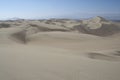 Desert landscape with sand dunes in the horizon. Huacachina, Peru. Royalty Free Stock Photo