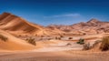 Majestic Sand Dunes of the Sahara Desert in Morocco Royalty Free Stock Photo