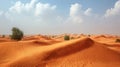 Scenic Arabian Desert Landscape with Orange Sand Dunes Royalty Free Stock Photo