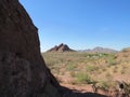 Desert landscape seen from Papago Park in Arizona Royalty Free Stock Photo