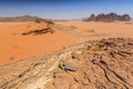 Desert landscape in Southern Jordan, Wadi Rum, Jordan, Middle East Royalty Free Stock Photo