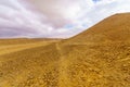 Desert landscape in the Uvda valley Royalty Free Stock Photo