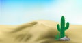 Desert landscape vector art illustration background of dunes Royalty Free Stock Photo