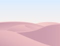 Desert landscape vector background. Natural sand dunes in sunset wallpaper with explorer. Eps10 vector illustration