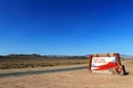 Desert Landscape with Western Entrance Sign of Death Valley National Park, California, USA Royalty Free Stock Photo