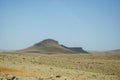 Desert landscapes in Morocco. Climate change and arid climate. Mountains and hills Royalty Free Stock Photo