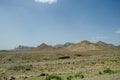 Desert landscapes in Morocco. Climate change and arid climate. Mountains and hills Royalty Free Stock Photo