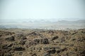 Desert landscapes in Morocco. Climate change and arid climate. Mountains and hills