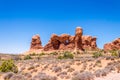 Natural phenomenon. Stone arches in the Moab Desert, Utah. Arches National Park Royalty Free Stock Photo