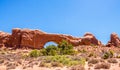 Desert Moab, Utah, USA. Stone Natural Arch Windows Royalty Free Stock Photo