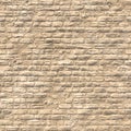 Desert limestone brick wall, old uneven yellow brick wall, background texture. 3D-rendering Royalty Free Stock Photo