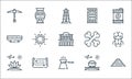 desert line icons. linear set. quality vector line set such as pyramid, coffee, plant, mine, treasure map, indian, bones, carpet,