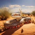 Desert Majesty: Kingsnake in its Natural Habitat (AI-Generated)