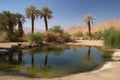 desert mirage of a sparkling oasis in the middle of nowhere