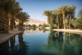 desert mirage of a sparkling oasis in the middle of nowhere