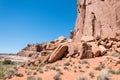 Desert landscape of Utah, USA. Stones in the Moab Desert