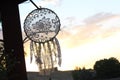 Desert mountain sunset dream catcher Royalty Free Stock Photo