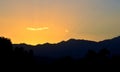 Desert Mountain Sunset Royalty Free Stock Photo