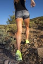 Desert Mountain Trail Female Runner Royalty Free Stock Photo