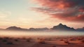 Desert And Mountains At Sunrise: Photobashing Artwork By Nicolas Delort