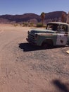 Desert Namibia car old rusty Royalty Free Stock Photo