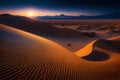 A desert at night, with vivid and realistic colors that bring the landscape to life. Royalty Free Stock Photo