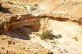 Desert oasis dry sream watefall landscape, Israel nature Royalty Free Stock Photo