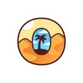 Desert Oasis logo with palm tree