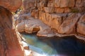 River goes through desert oasis in Payson, Arizona along hiking trail in Tonto National Forest Royalty Free Stock Photo