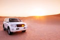 Desert offroad Sunset Safari in the Dubai - Abu Dhabi Royalty Free Stock Photo