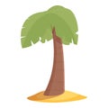 Desert palm tree icon cartoon vector. Africa camp Royalty Free Stock Photo
