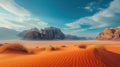 Desert panaromic view landscape. AI generated art