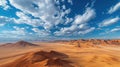 Desert panaromic view landscape. AI generated art