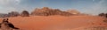 Desert panorama - Wadi Rum, Jordan Royalty Free Stock Photo