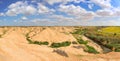 Desert panoramic view in spring Royalty Free Stock Photo