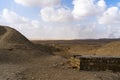 Desert Path and Stone Structure near Cairo, Egypt Royalty Free Stock Photo
